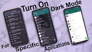 How To Turn On DarkNight ModeTheme UI On Android Phone - Whatsapp Dark theme ModeFacebook