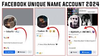 How To Create Stylish Facebook Account Name  Without Update 2024 New Method  #hassantricker