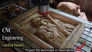 Engraving Lord of Death    CNC Woodworking project