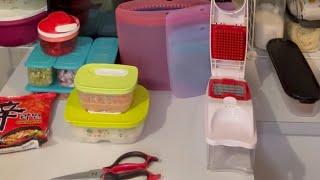 Ramen Noodles cooked in the Tupperware Silicon Bag. Veggies prepped in the Super Dicer.