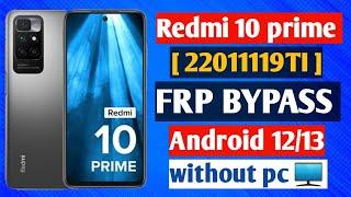 Redmi 10 Prime  FRP Lock Unlock  MIUI 14  Google Account Bypass  Without Pc  New Update.