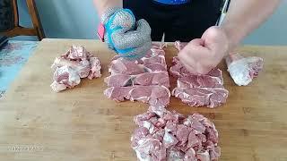 whole Lamb leg how to cut Lamb Leg steaks.