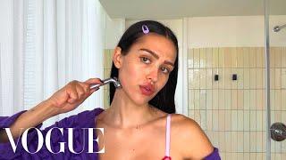 Model Amelia Grays 12-Step Skin Care Routine and Double Blush Makeup Look  Beauty Secrets  Vogue
