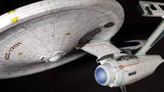 Building Polar Lights USS Enterprise Refit with battle damage