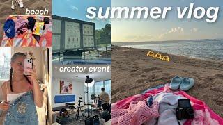 SUMMER VLOG beach creator event grwm hauls and more