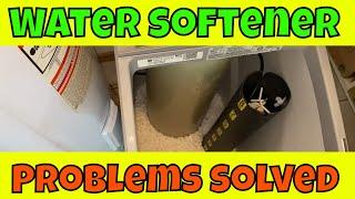 Water softener trouble shooting. Too much water in the brine tank.