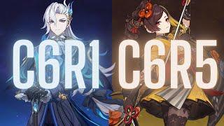 C6R1 Neuvillette x C6R5 Chiori  4.5 Abyss  Genshin Impact