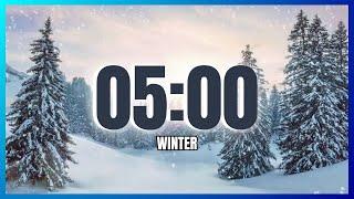 5 Minute Winter Forest Timer   PIANO  MUSIC  RELAXING 