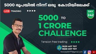5000 to 1 crore Trading Challenge Live on My Malayalam Channel day-242