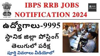 IBPS RRB 9995 JOBS NOTIFICATION 2024  LATEST TS GOVT JOBS 2024 IN TELUGU