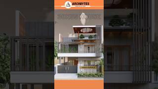 30x55 Feet House Elevation Design  1650 sqft #3d #trending #shorts #archbytes