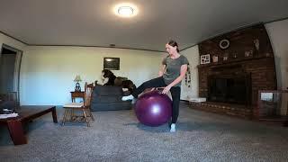 Riding your Exercise Ball Better riding by living room practice.