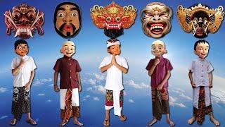 Upin Ipin dan teman teman bermain barong Bali Seruuuuu 