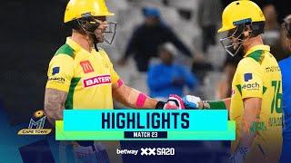 MI Cape Town v Joburg Super Kings  Match 23 Highlights  Betway SA20