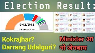 Election result. Kokrajhar Darrang Udalguri. Minister आ नो जेनबाय।