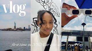 vlog  visiting NYC for the first time car chit chat + Saturday reset