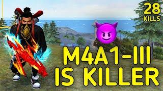 SOLO VS SQUAD  M4A1-III IS KILLER DESTROYING PRO LOBBY  28 KILLS 99% HEADSHOT INTEL I5