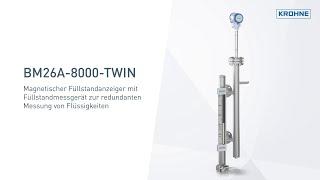 BM26A-8000-TWIN Magnetic level indicator featuring a double measuring chamber  KROHNE