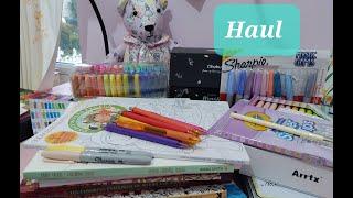 Massive colouring booksupplies and & gift haul