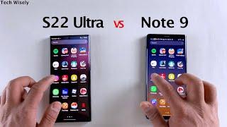 SAMSUNG S22 Ultra vs Note 9  SPEED TEST