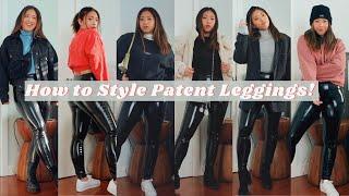 HOW TO STYLE PATENT LEATHER LEGGINGS  LazzzySundaze