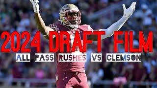 Film Room Jared Verse Vs Clemson All Pass Rushes