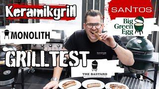 Grilltest Keramikgrills  Vergleich von Big Green Egg Monolith und The Bastard