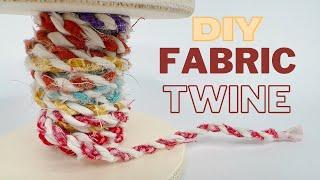 DIY Fabric Twine from Fabric Scraps & Strips  #fabric_scraps_projects #fabrictwine