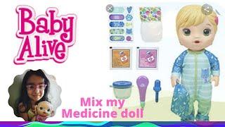 Baby Alive doll Mix my medicine Unboxing  Playing with Baby Alive doll #arunimasplay