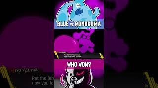 Blue vs Monokuma WHO WON? Part 1 #shorts #rapbattle #danganronpa
