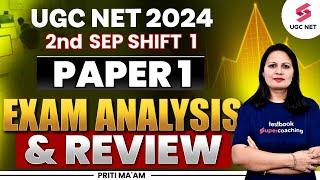 UGC NET 2024 Exam Analysis  UGC NET 2nd Sep 2024 Shift 1 Paper Analysis & Answer Key  Priti Mam