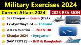 Military Exercise 2024 Current Affairs  Jan To Dec 2023 Revision  Exercise Current Affairs 2024 