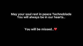 Rest In Peace Technoblade️