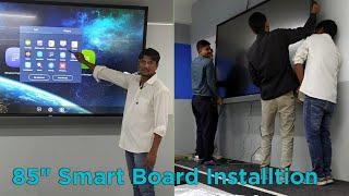 BenQ 85 Inch interective board setup in classroom 