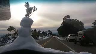 The Driving snow man