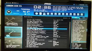 msi a88xm-e35 v2 ram overclock 1600-2400 mhz