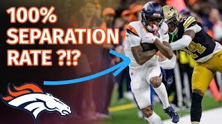 Every Route from Troy Franklins 100% Separation Rate v Saints  Denver Broncos Film Review