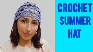 super easy crochet lace hat pattern  crochet summer hat