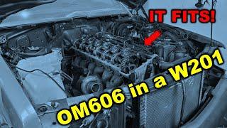 How to fit an OM606 into a W201 - THAT WAS EASY