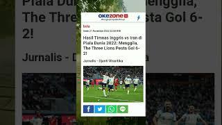 HASIL TIMNAS INGGRIS VS IRAN #sepakbola #footboll #pialadunia #pialadunia2022 #beritaterkini