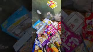 This is crazy Dumpster is loaded with cereal  #dumpsterdiving #shorts #free #viral