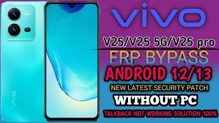 VIVO V25V25 5G FRP BYPASS ANDROID 111213 WITHOUT PC  TALK BACK NOT WORKING FIXED 100% NEW TRICK