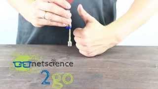 netscience2go - the worlds simplest electric motor Der einfachste Elektromotor der Welt