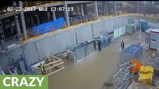 Insane Near-Death Accident On Construction Site