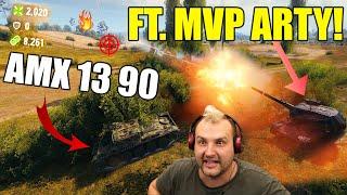 AMX 13 90 BLINDSHOT MASTERCLASS FT. ARTY  World of Tanks