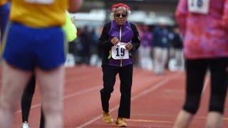 100-Year-Old Woman Sets World Track Record Then Does Push-Ups to Celebrate