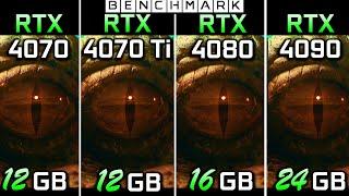 RTX 4070 vs RTX 4070 Ti vs RTX 4080 vs RTX 4090  Test in 10 Games  2K - 1440p  Benchmark