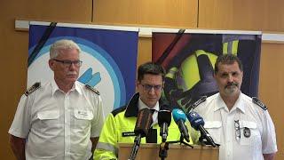 Exklusiv Pressekonferenz zum Brand mit 2 toten Feuerwehrleuten in Sankt Augustin am 19.06.23