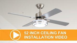 Warmiplanet 52 inch ceiling fan installation video