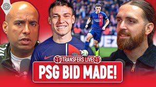 United BID for PSG Midfielder Ugarte  Transfers Live